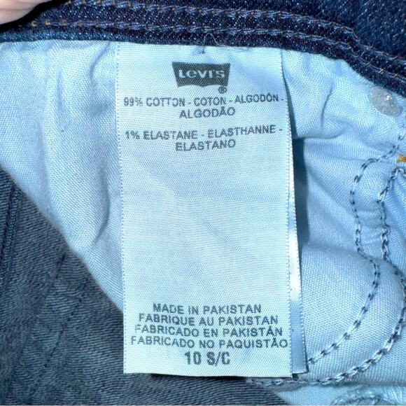 EUC Women’s Levi’s 515 Boot Cut Jeans size 10 Short Dark Wash - Picture 6 of 6